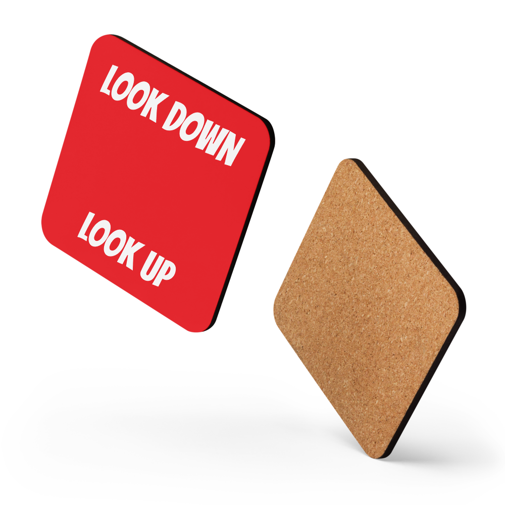 look up look down coffee mug coaster travel mug