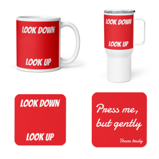 2x Mugs, 2x Travel Mugs, 2x Coasters + 1 FREE Coaster